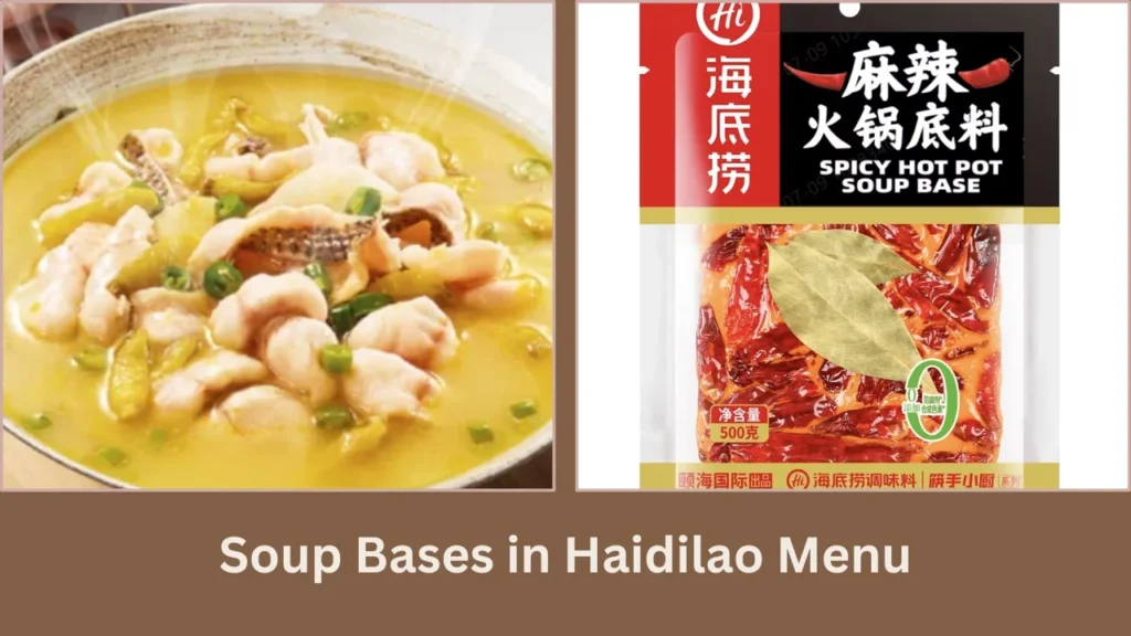 haidilao menu Soup Bases in Haidilao