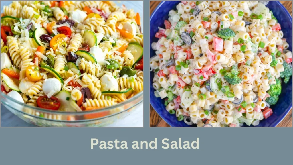 queens menu Pasta and Salad
