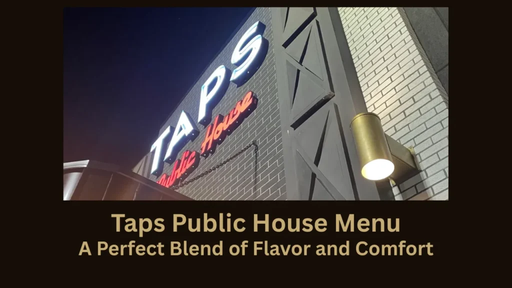 taps public house menu