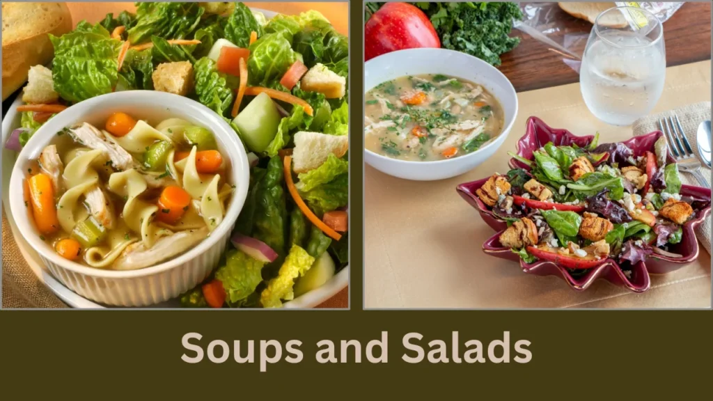 menu de entre-côte riverin Soups and Salads