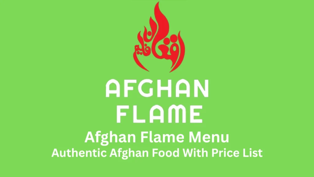 afghan flame menu