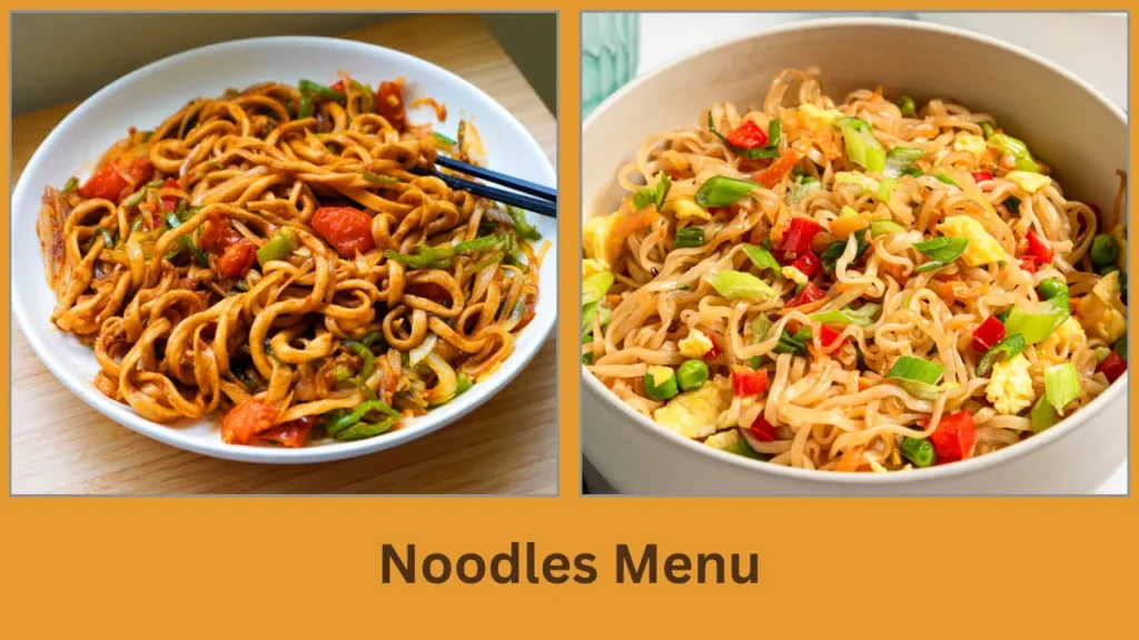 roti bar menu Noodles Menu
