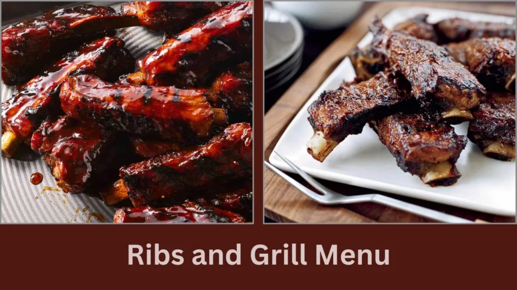 scores menu Ribs and Grill menu