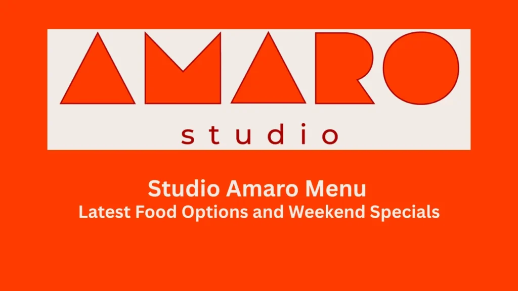 studio amaro menu