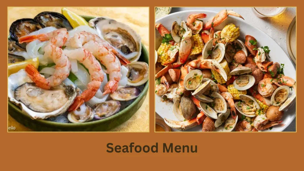 Wienstein & Gavino's Menu Seafood Menu